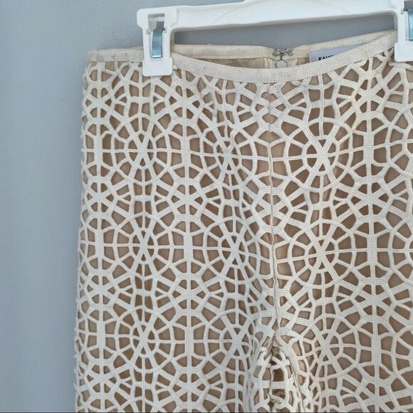 Kaufmanfranco Cropped Straight Leg Lace Pants - Picture 3 of 6